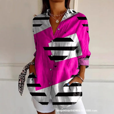 KALEIDO | GEOMETRIC COTTON-BLEND SHIRT