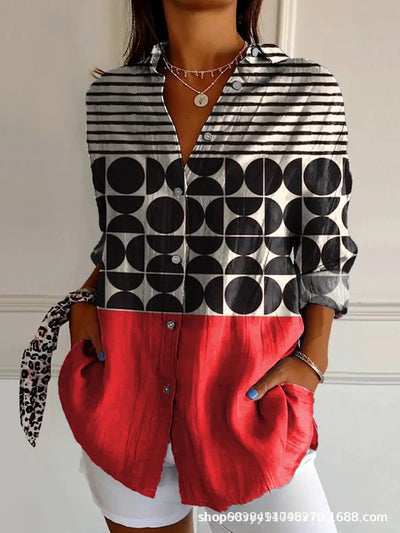 KALEIDO | GEOMETRIC COTTON-BLEND SHIRT
