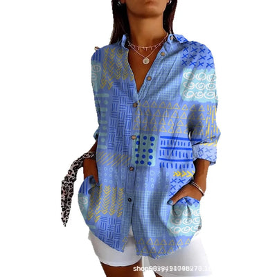 KALEIDO | GEOMETRIC COTTON-BLEND SHIRT