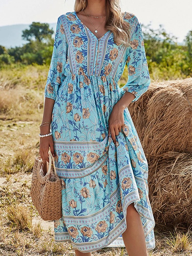 ANGLESEA | VINTAGE BLOSSOM BOHO DRESS - Isla Rose Sydney