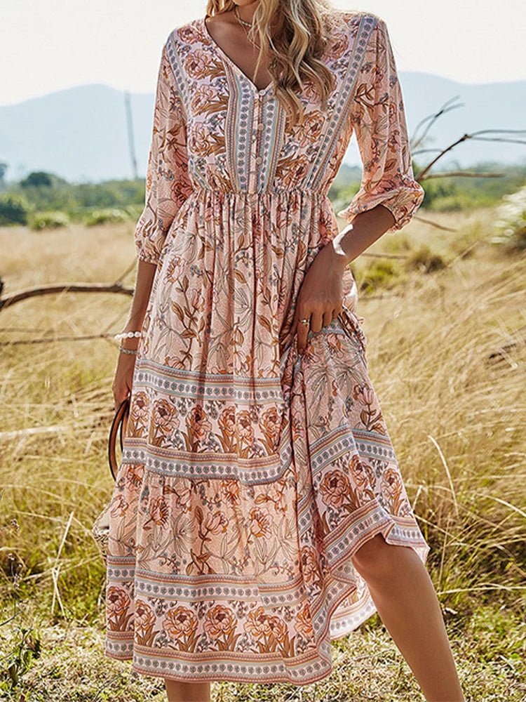 ANGLESEA | VINTAGE BLOSSOM BOHO DRESS - Isla Rose Sydney