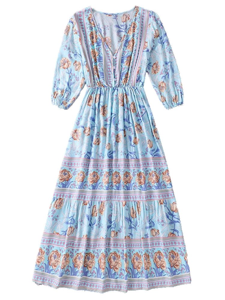 ANGLESEA | VINTAGE BLOSSOM BOHO DRESS - Isla Rose Sydney