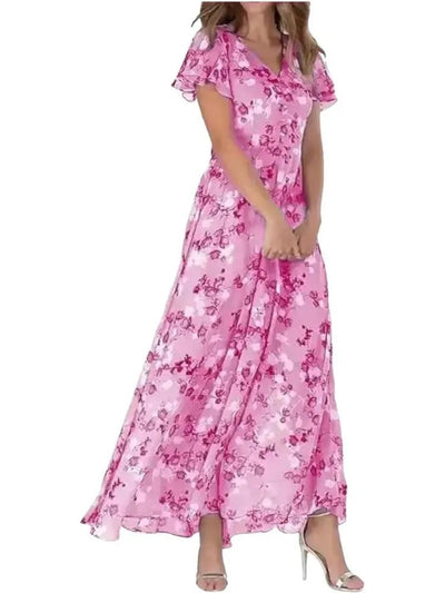 ARALUEN | SKY FLORAL CHIFFON MAXI - Isla Rose Sydney