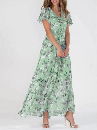 ARALUEN | SKY FLORAL CHIFFON MAXI - Isla Rose Sydney