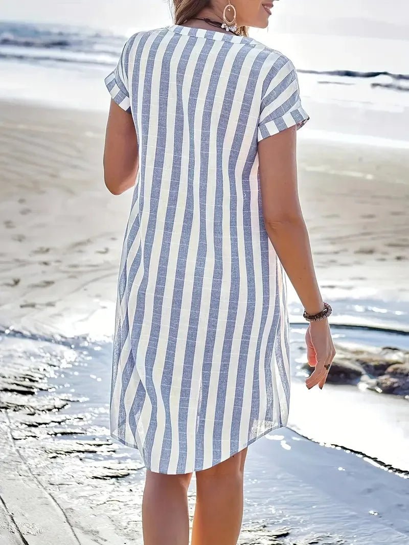 COTTESLOE | COASTAL STRIPE SHIRT DRESS - Isla Rose Sydney