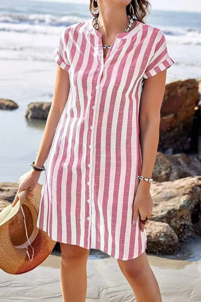 COTTESLOE | COASTAL STRIPE SHIRT DRESS - Isla Rose Sydney