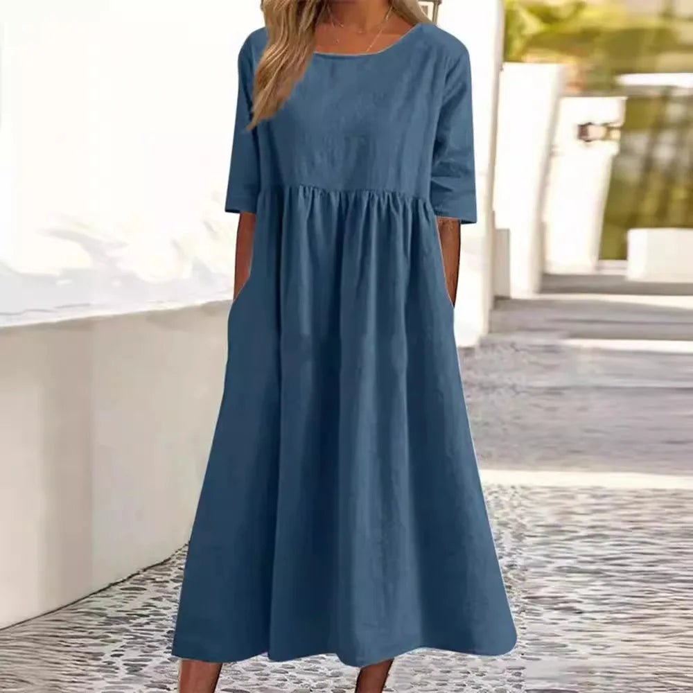 DEVONPORT | EMPIRE - SEAM LINEN MIDI - Isla Rose Sydney