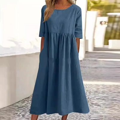 DEVONPORT | EMPIRE - SEAM LINEN MIDI - Isla Rose Sydney