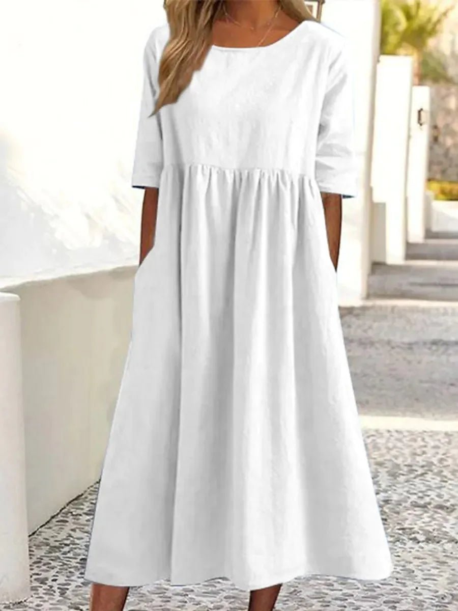 DEVONPORT | EMPIRE - SEAM LINEN MIDI - Isla Rose Sydney