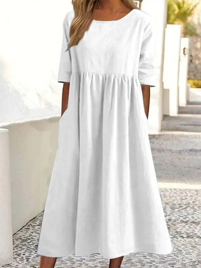 DEVONPORT | EMPIRE - SEAM LINEN MIDI - Isla Rose Sydney