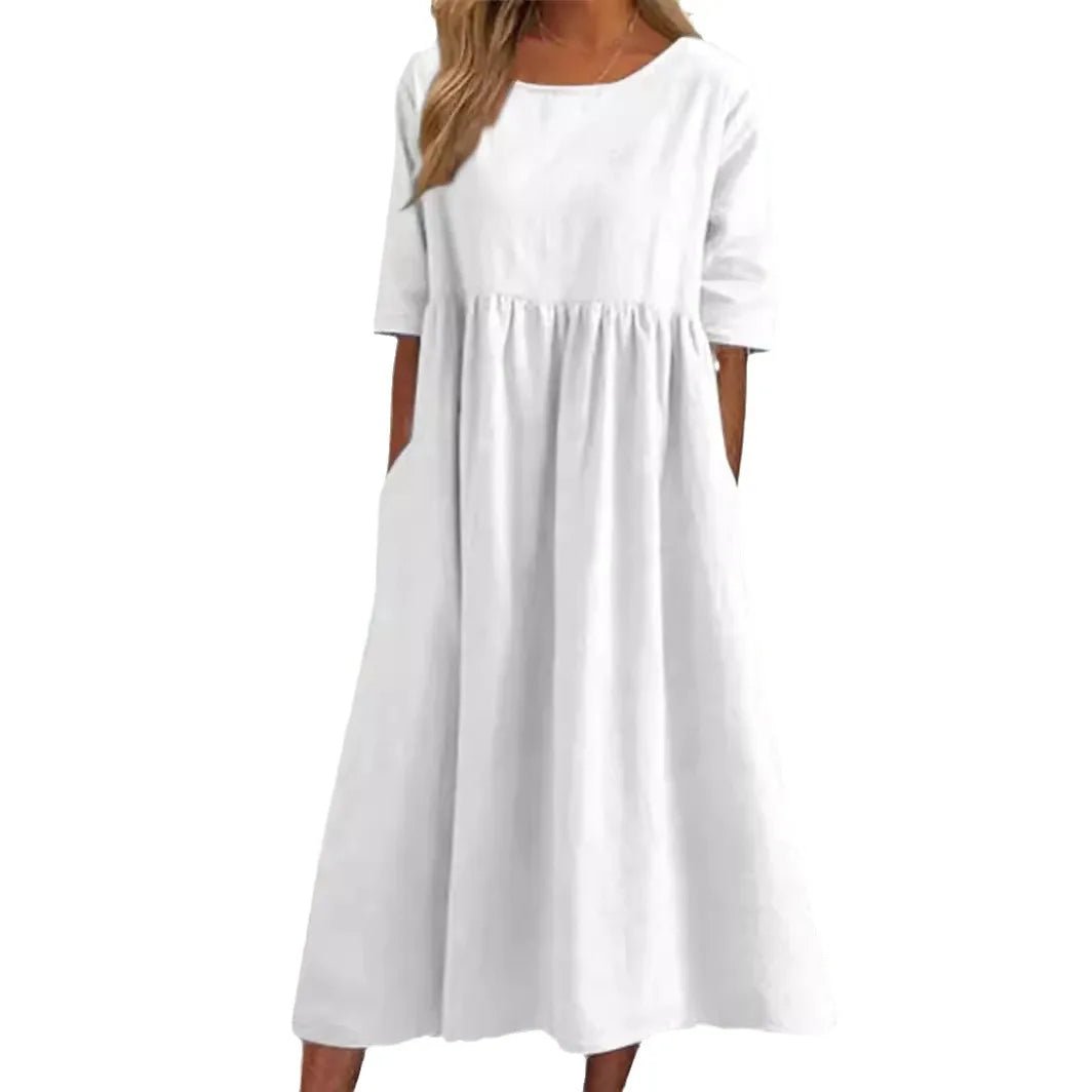 DEVONPORT | EMPIRE - SEAM LINEN MIDI - Isla Rose Sydney