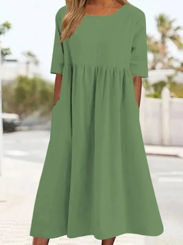 DEVONPORT | EMPIRE - SEAM LINEN MIDI - Isla Rose Sydney