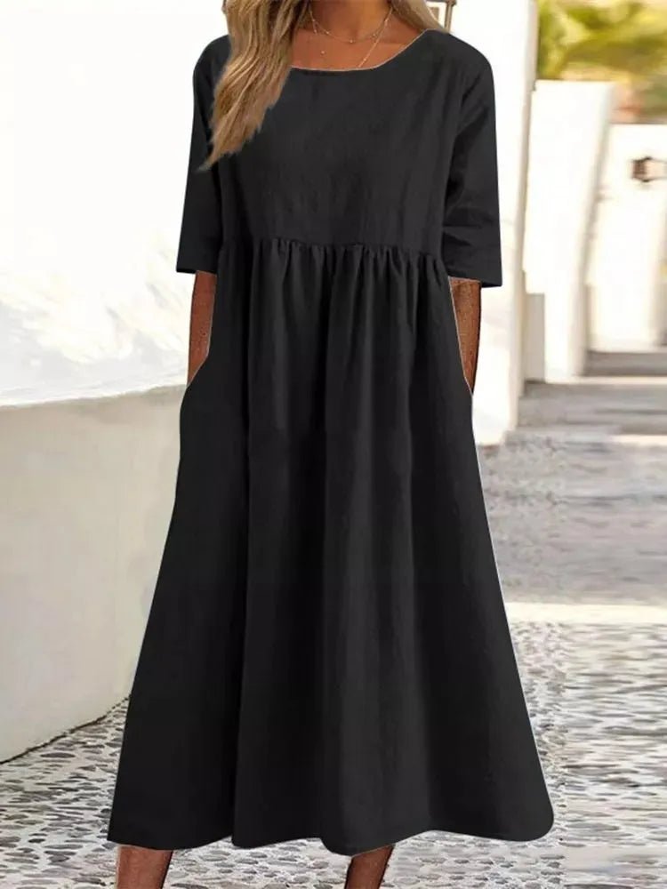 DEVONPORT | EMPIRE - SEAM LINEN MIDI - Isla Rose Sydney