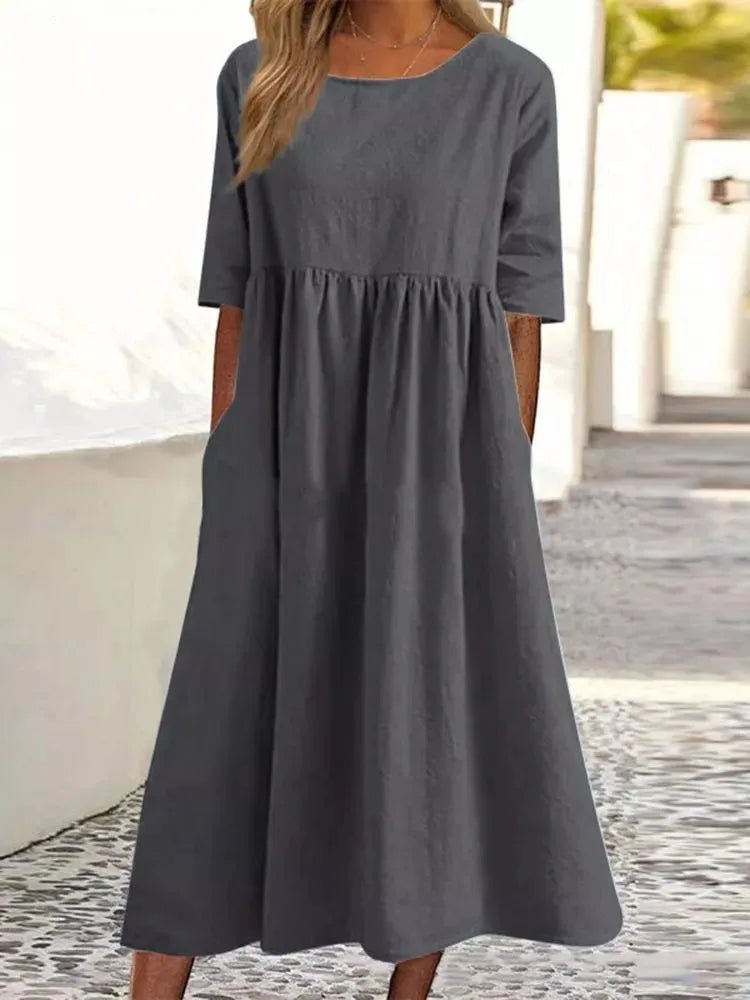 DEVONPORT | EMPIRE - SEAM LINEN MIDI - Isla Rose Sydney