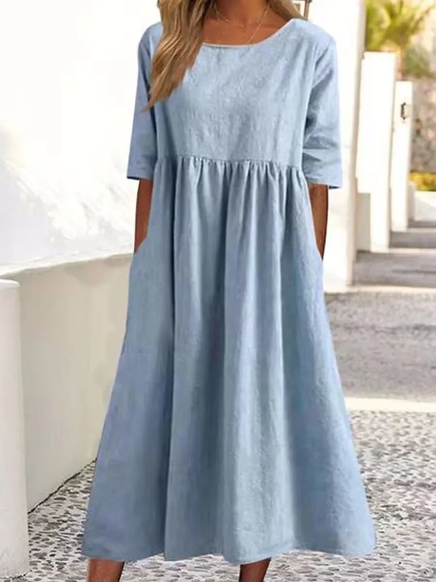 DEVONPORT | EMPIRE - SEAM LINEN MIDI - Isla Rose Sydney