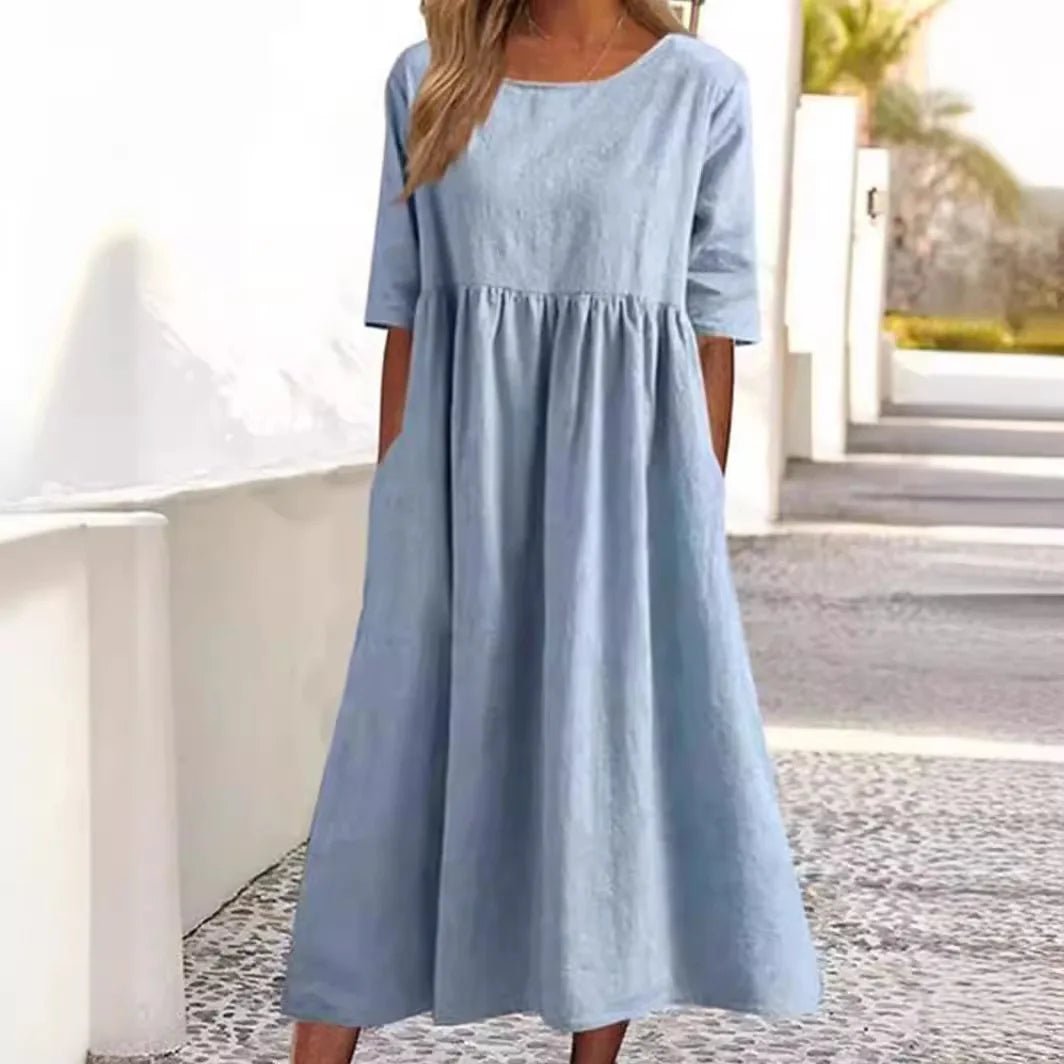 DEVONPORT | EMPIRE - SEAM LINEN MIDI - Isla Rose Sydney