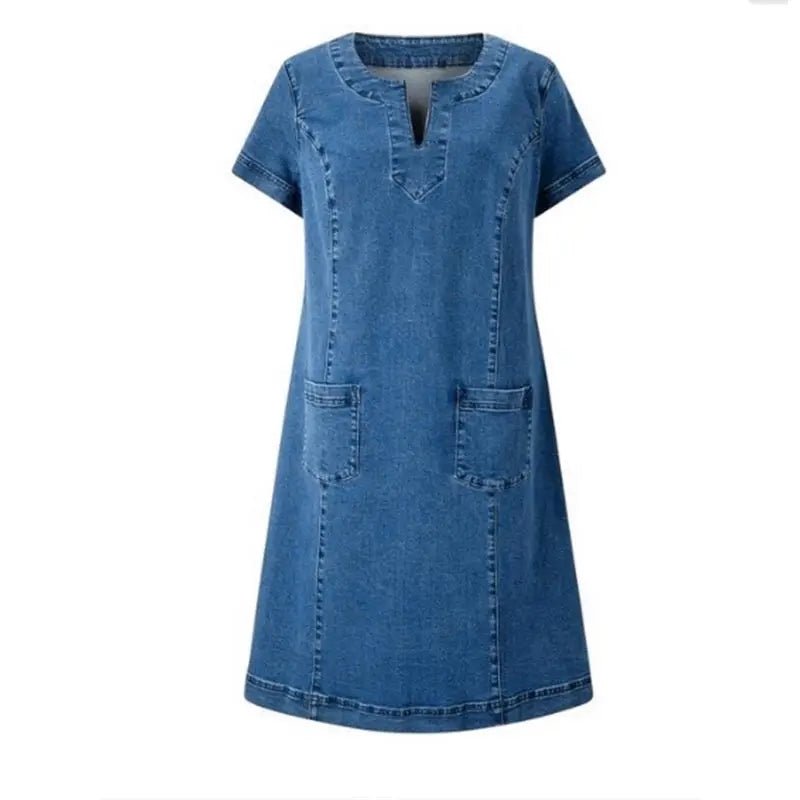 KALBARRI | V - NECK DENIM SHIFT - Isla Rose Sydney