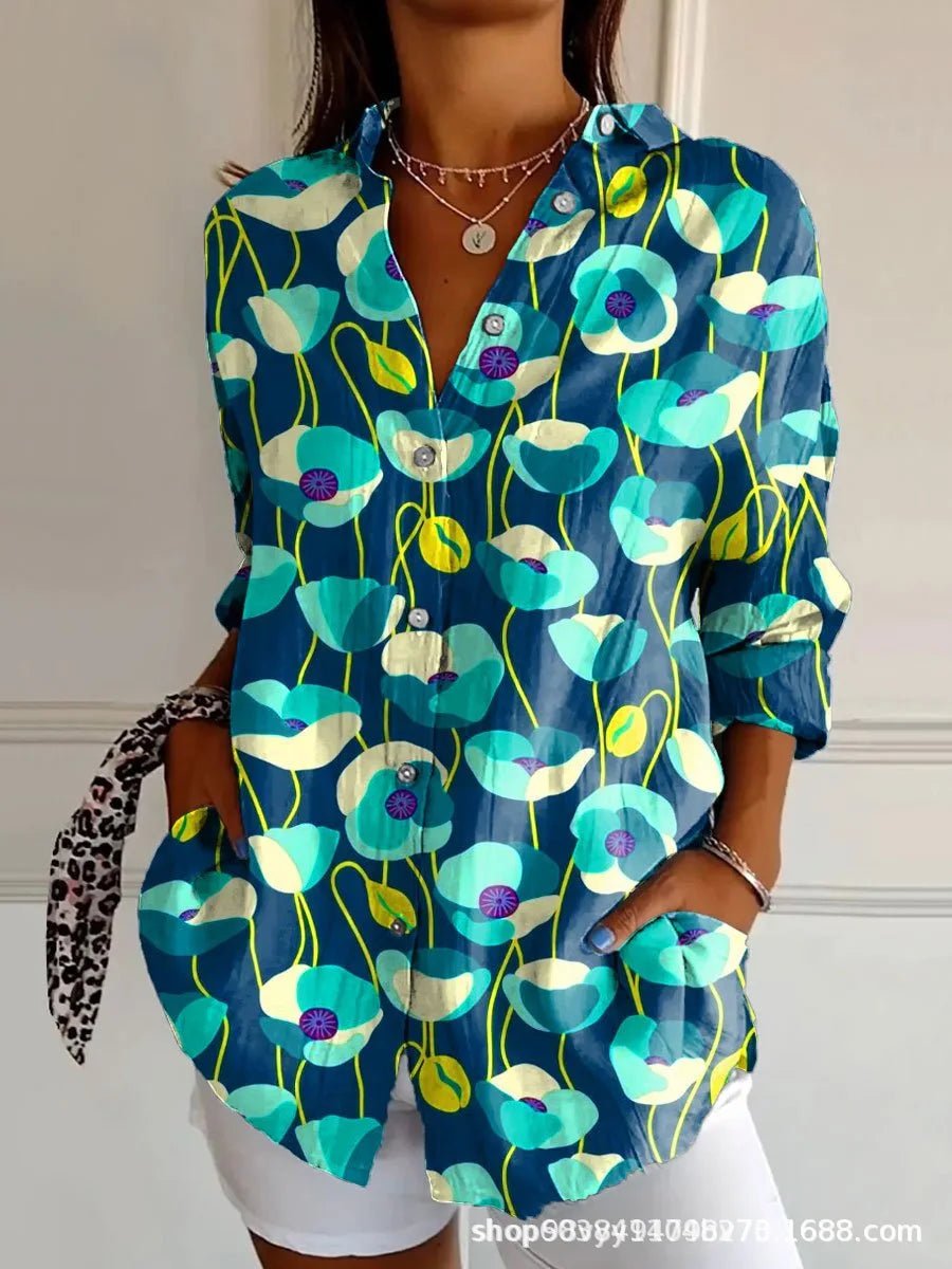 KALEIDO | GEOMETRIC COTTON - BLEND SHIRT - Isla Rose Sydney