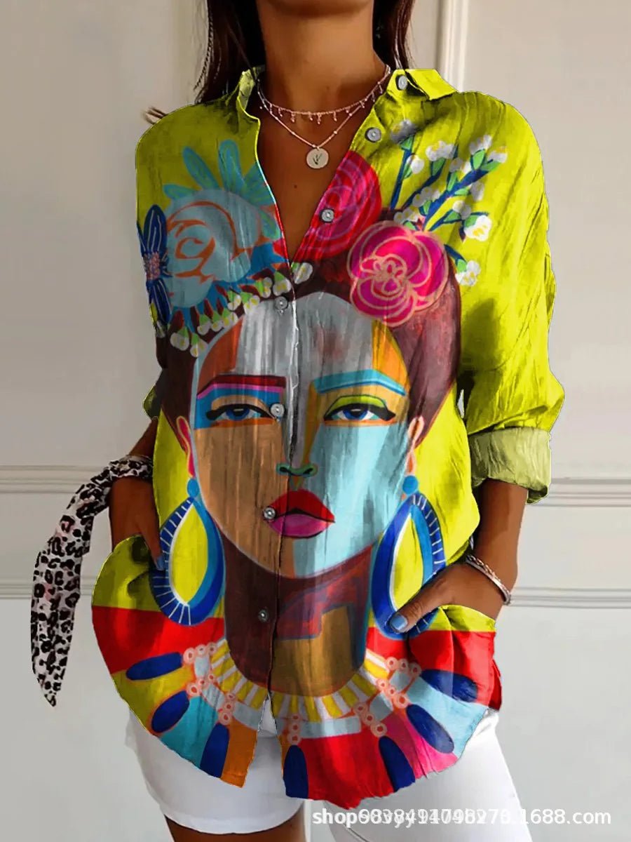 KALEIDO | GEOMETRIC COTTON - BLEND SHIRT - Isla Rose Sydney
