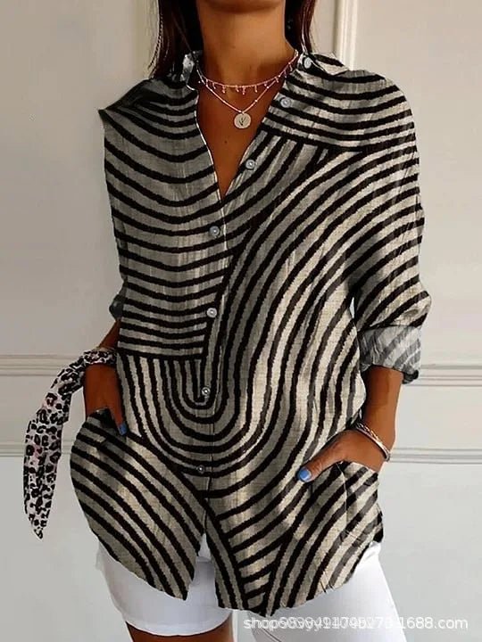 KALEIDO | GEOMETRIC COTTON - BLEND SHIRT - Isla Rose Sydney