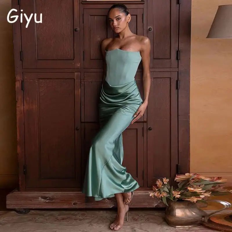 KIAMA | BIAS - CUT SATIN EVENING DRESS - Isla Rose Sydney