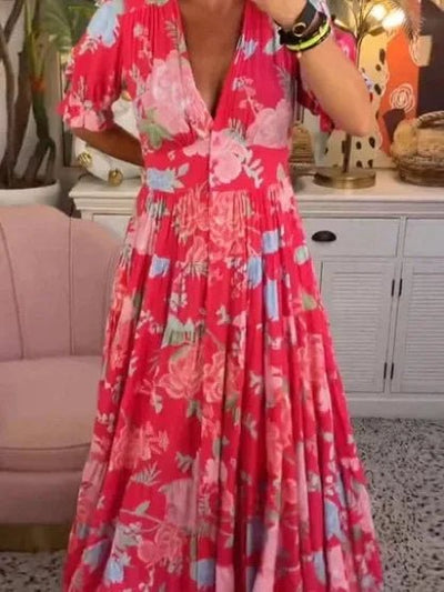 KIMBERLEY | CORAL FLORAL SWAY MAXI - Isla Rose Sydney