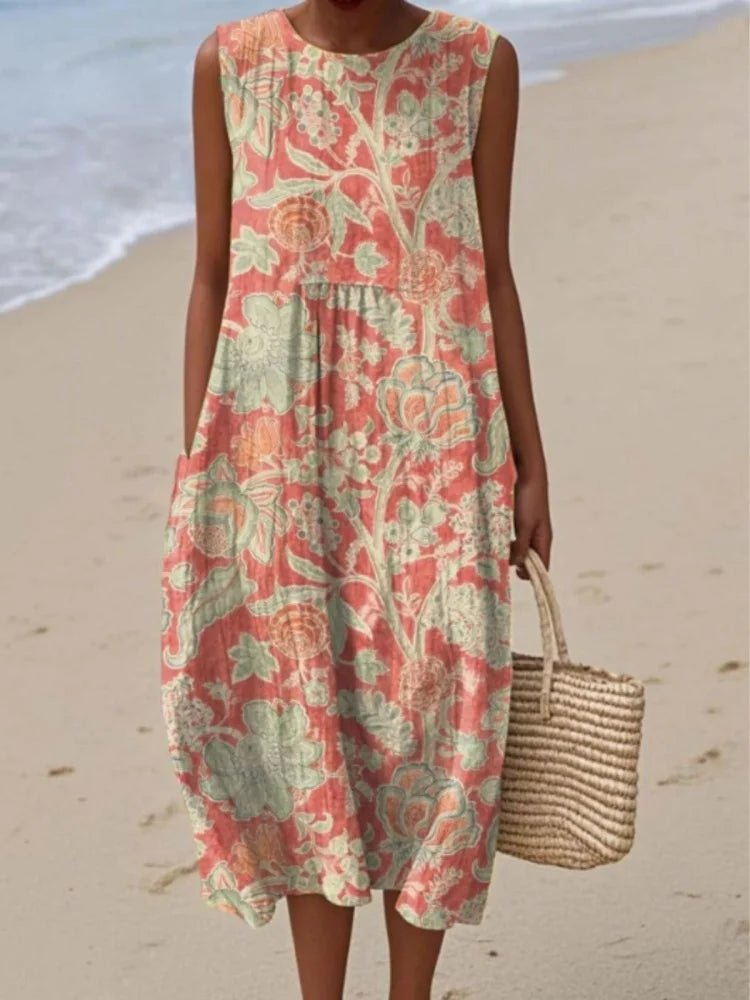 MALENY | SPRIG FLORAL COTTON MIDI - Isla Rose Sydney