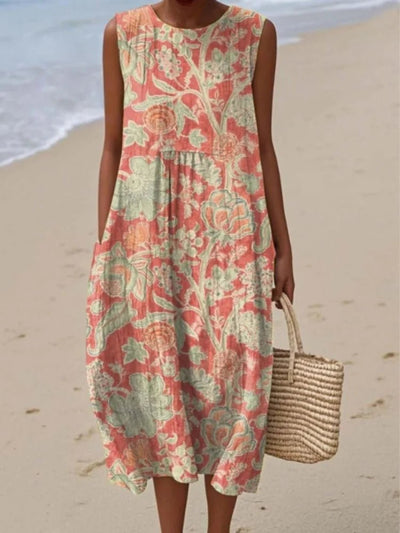 MALENY | SPRIG FLORAL COTTON MIDI - Isla Rose Sydney
