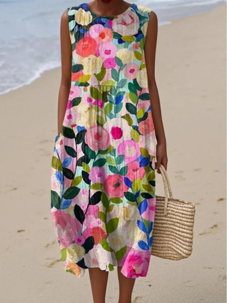 MALENY | SPRIG FLORAL COTTON MIDI - Isla Rose Sydney