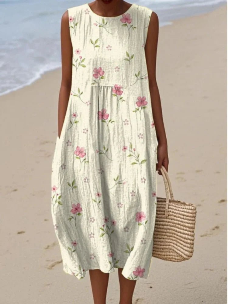 MALENY | SPRIG FLORAL COTTON MIDI - Isla Rose Sydney
