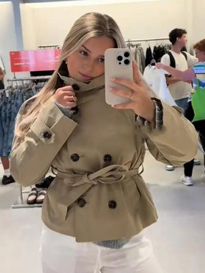 MAROUBRA | BELTED SHORT TRENCH - Isla Rose Sydney